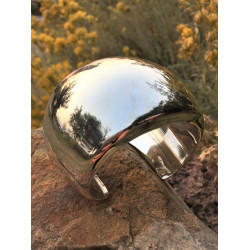 Sterling Silver Extra Wide Dome Bracelet