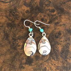 El Capitan Silver & Turquoise Dangle Earrings
