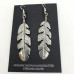 Silver Blessing Feather Earrings (Medium)