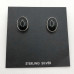 Onyx Oblong  & Sterling Silver Earrings