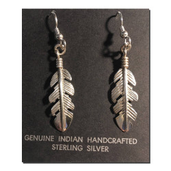 Silver Blessing Feather Earrings (for Janic)
