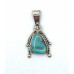 Blue Diamond Turquoise & Sterling Silver Blossom Pendant Necklace