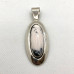 White Buffalo Turquoise Sterling Silver Shadow Box Pendant