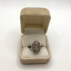 Lace Agate & Sterling Silver  Ring