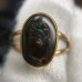 Fire Agate & Yellow Gold Ring