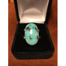 Blue Diamond Turquoise & Sterling Silver Ring