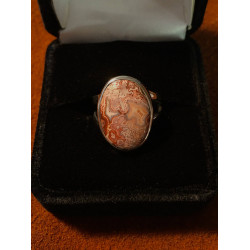 Lace Agate & Sterling Silver  Ring